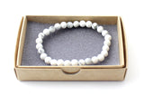 howlite white gemstone stretch bracelet jewelry 6mm 6 mm beaded for men men's women women's 2