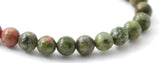 unakite green bracelet stretch jewelry gemstone 6mm 6 mm beaded for men men's women's women 3