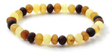 bracelet mix amber multicolor baltic raw unpolished stretch jewelry elastic band for men men's women women's adult