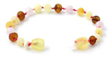 rose quartz, amber, anklet, bracelet, wholesale, jewelry, pink 8