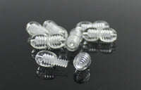 clear plastic screw clasps for baltic amber jewelry