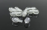 clear plastic screw clasps for baltic amber jewelry