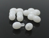 white plastic screw clasps for baltic amber jewelry