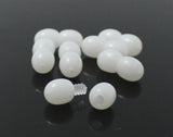 white plastic screw clasps for baltic amber jewelry