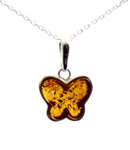 amber baltic pendant jewelry silver sterling 925 small minimalist shape