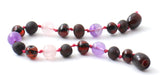 Bracelet, Cherry, Raw, Polished, Rose Quartz, Violet, Amethyst, Amber, Unpolished, for Girl Girl's 3