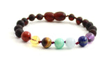 bracelet, amber, chakra, cherry, raw, baltic, unpolished, teething 6