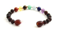 bracelet, amber, chakra, cherry, raw, baltic, unpolished, teething 3