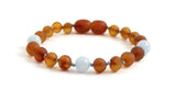 bracelets, anklets, amber, baltic, aquamarine, wholesale, in bulk, jewelry, blue, raw, cognac, unpolished, cognac, brown 9