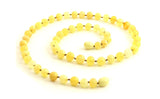 amber, milky, polished, necklace, jewelry, natural, real, butter, baltic