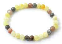 milky butter amber bracelets stretch jewelry baltic labradorite gray sunstone pink gemstone