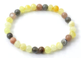 milky butter amber bracelets stretch jewelry baltic labradorite gray sunstone pink gemstone