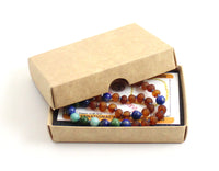 necklace gemstone unpolished amber raw cognac baltic lapis lazuli blue amazonite african jade green box