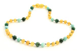 Necklace, African Jade, Amber, Raw, Amazonite, Honey, Baltic, Green 2