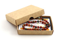 necklace tiger tiger's eye jewelry cognac amber baltic polished baroque red jasper gemstone beaded labradorite gray 12