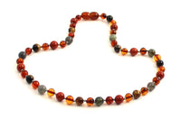 necklace tiger tiger's eye jewelry cognac amber baltic polished baroque red jasper gemstone beaded labradorite gray 9