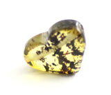 heart hearts amber baltic for jewelry making necklace drilled top green