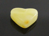 heart hearts amber baltic for jewelry making necklace drilled top milky