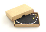 fluorite multicolor freshwater pearls pearl anklet jewelry beaded with sterling silver 925 silver women box