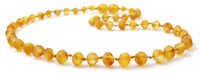 raw unpolished amber baltic necklace honey round bead golden jewelry kids children teething baby 3