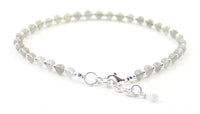 labradorite anklet jewelry with sterling silver 925 small beads 4 mm 4mm gray 3