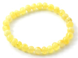 bracelet amber stretch jewelry milky butter yellow for women women's jewellery jewelry beaded round bead