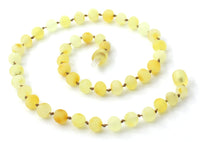 raw unpolished milky amber baltic necklace jewelry jewellery beaded knotted yellow natural kids children 3