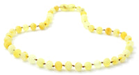 raw unpolished milky amber baltic necklace jewelry jewellery beaded knotted yellow natural kids children 2