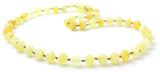 raw unpolished milky amber baltic necklace jewelry jewellery beaded knotted yellow natural kids children