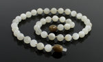 white necklace moonstone gemstone beaded knotted jewelry 6mm 6 mm beads knotted for women women's girl children