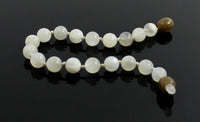 white bracelet anklet gemstone moonstone jewelry beaded 6mm 6 mm knotted for girl girl's women 3