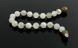 white bracelet anklet gemstone moonstone jewelry beaded 6mm 6 mm knotted for girl girl's women 3