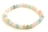 morganita pulsera elástica joyería con cuentas multicolor 6mm 6 mm multicolor para mujer piedra preciosa de mujer