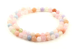 gemstone morganite round beads strand mix multicolor supplies for jewelry making 6mm 6 mm
