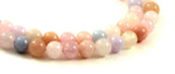 gemstone morganite round beads strand mix multicolor supplies for jewelry making 6mm 6 mm 2