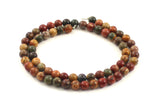 picasso stone jasper 6 mm 6mm beads strand strands supplies multicolor round