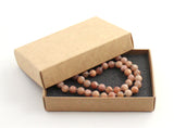 necklace sunstone jewelry pink 6mm 6 mm knotted for girl girls women women's 4