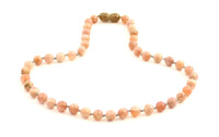 necklace sunstone jewelry pink 6mm 6 mm knotted for girl girls women women's 3