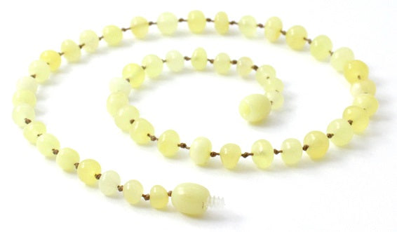 For Child, Authentic, Milky, Necklace, Amber, Polished, Baltic, Beaded