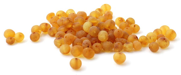 thumbnail interactive-video image 1 of Natural Baltic Amber Round Loose Beads With Holes – 6mm Green Polished Gemstone Strand 1 of 2