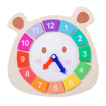 bear clock wooden wood toy game puzzle number learning educational