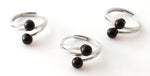 rings, amber, wholesale, jewelry, baltic, sterling silver 925, adjustable, two beads, cherry, black, cognac, brown