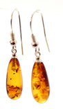 earrings, jewelry, drop, amber, cognac, sterling silver 925, baltic 2