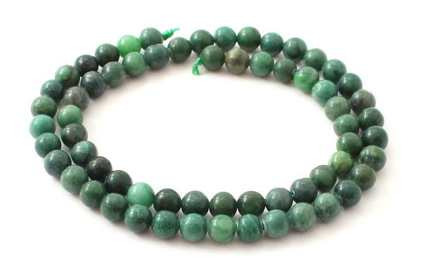 dark green, african jade, deep, 6 mm, 6mm, natural, drilled, beads, gemstone, gemstones
