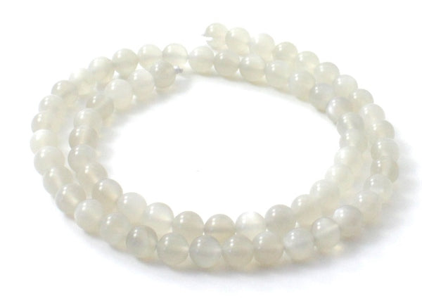 strand, beads, moonstone, white, strands, bead, drilled, white, 6 mm, 6mm, natural, gemstones