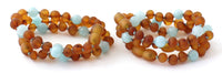 bracelets, anklets, amber, baltic, aquamarine, wholesale, in bulk, jewelry, blue, raw, cognac, unpolished, cognac, brown 2