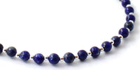 Anklet, Lapis Lazuli, Jewelry, Small, Jewelry, Minimalist, Dark Blue, Sterling Silver 925 3