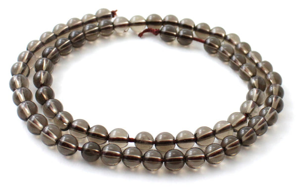 grey, gemstone, smoky quartz, bead, gemstones, beads, 6 mm, 6mm, drilled, supplies