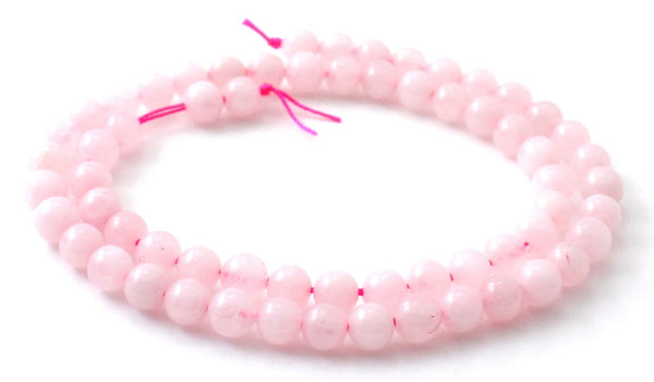 rose quartz, 6mm, 6 mm, pink, beads, gemstones, bead, gemstone, for jewelry making, supplies