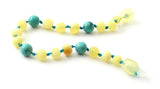 turquoise, amber, anklet, bracelet, teething, jewelry, baltic, milky, raw, butter, natural 2